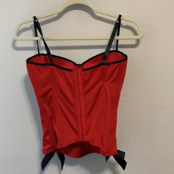 Y2K Red Black Goth Corset Top - Picture 5 of 7